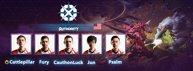The Astral Authority lineup for GCWC